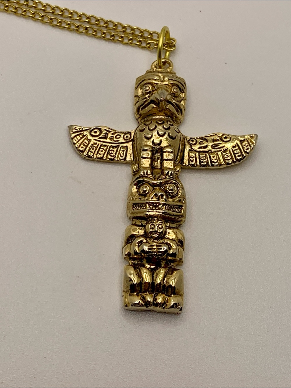Gold Totem Pendant Necklace - Women Jewelry